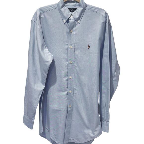 Vintage Polo Ralph Lauren Blue Oxford Yarmouth (Roomy Cut) 14 1/2" 32-33" (M/L) - Picture 1 of 4